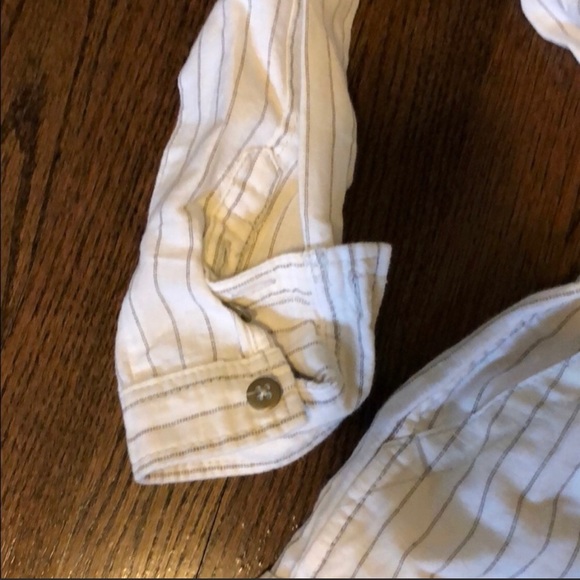 Free People long sleeved button striped romper - Picture 3 of 5